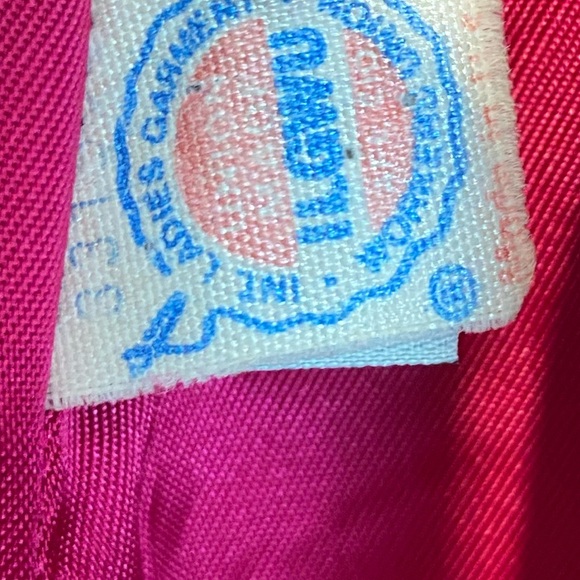 Vintage Jones New York Petite Wool Coat Fuchsia Pink Double Breasted 1980s Style - Picture 6 of 7